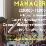 Deputy Manager, £28,000 – £31,000 per annum + Tronc & Bonus, New Casual Dining Restaurant, Leamington